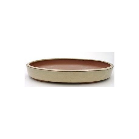 Tiesto oval 25x17.5x4 cm crema