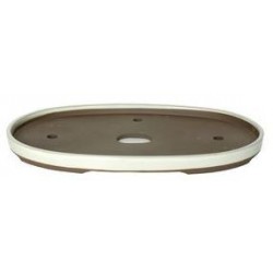 Tiesto oval 44.5x28.5x3 cm crema