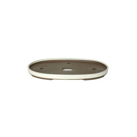 Tiesto oval 44.5x28.5x3 cm crema